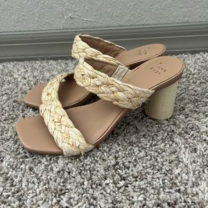 A New Day Raffia Block Heels